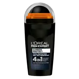 Kruidvat L'Oréal Paris Men Expert Carbon Protect 4-in-1 Deodorant Roller aanbieding