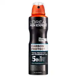 Kruidvat L'Oréal Paris Men Expert Carbon Protect 5-in-1 Deodorant Spray aanbieding