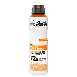 Kruidvat L'Oréal Paris Men Expert Hydra Energetic Extreme Sport Deodorant Spray aanbieding