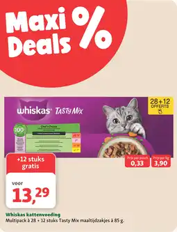 Maxi Zoo Whiskas kattenvoeding aanbieding