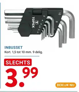 Kluswijs INBUSSET aanbieding
