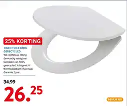 Kluswijs TIGER TOILETBRIL GERECYCLED aanbieding
