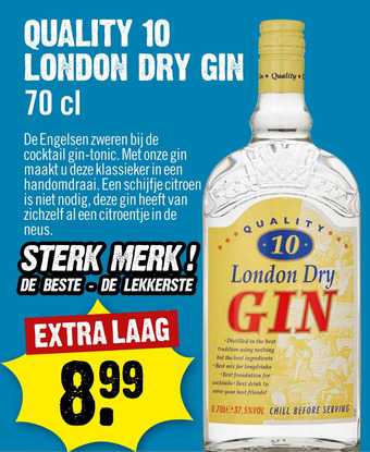 Dirck 3 QUALITY 10 LONDON DRY GIN aanbieding