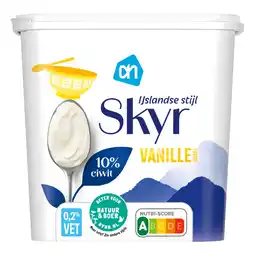 Albert Heijn AH Skyr IJslandse stijl vanille smaak aanbieding