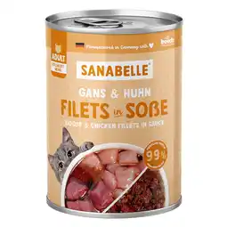 Zooplus Sanabelle Vlees in Saus 6 x 380 g Kattenvoer - Gans & Kip aanbieding