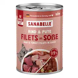 Zooplus Sanabelle Vlees in Saus 6 x 380 g Kattenvoer - Rund & Kalkoen aanbieding