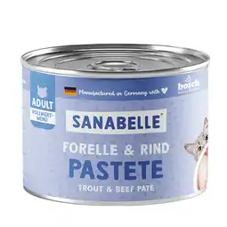 Zooplus Sanabelle All Meat 6 x 195 g Kattenvoer - Forel & Rund aanbieding