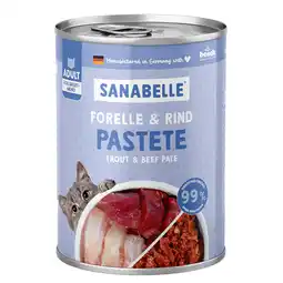 Zooplus Sanabelle All Meat Kattenvoer 6 x 400 g - Forel & Rund aanbieding