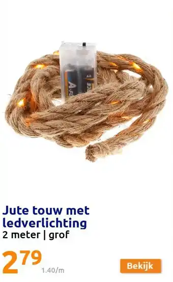 Action Jute touw met ledverlichting aanbieding