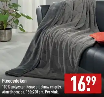 ALDI Fleecedeken 150 x 200cm aanbieding