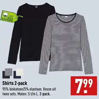 ALDI Shirts 2-pack aanbieding