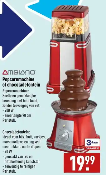 ALDI Popcornmachine of chocoladefontein aanbieding