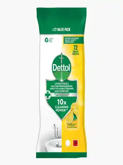 Flink Dettol Wipes citrus 72st aanbieding