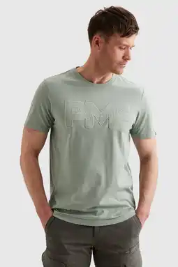 Wehkamp PME Legend regular T-shirt broderie groen aanbieding