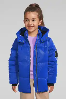 Wehkamp Coolcat gecoate pufferjas met C logo Jessy blauw aanbieding