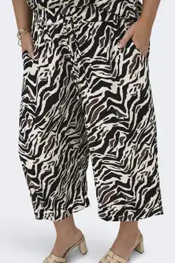 Wehkamp ONLY CARMAKOMA wide leg broek Plus Size - zwart aanbieding
