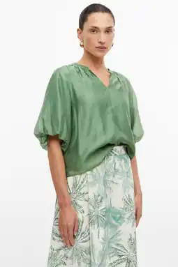 Wehkamp s.Oliver BLACK LABEL blousetop groen aanbieding
