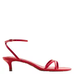 Wehkamp Mango imitatieleren sandalen rood aanbieding