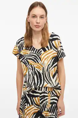 Wehkamp s.Oliver top beige/zwart aanbieding