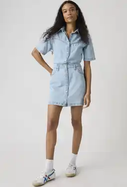Wehkamp Levi's spijkerjurk light blue denim aanbieding