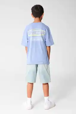 Wehkamp Shoeby T-shirt met backprint blauw aanbieding