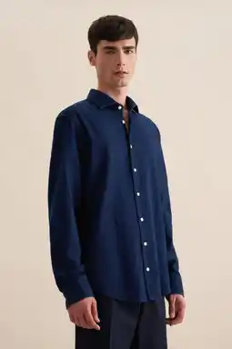 Wehkamp Seidensticker casual overhemd donkerblauw aanbieding
