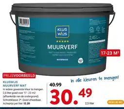 Kluswijs kluswijs muurverf mat aanbieding