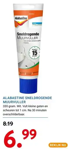 Kluswijs Alabastine sneldrogende muurvuller aanbieding