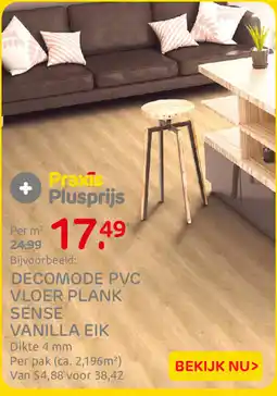 Praxis Decomode pvc vloer plank sense vanilla eik aanbieding