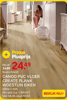 Praxis Cando pvc vloer create plank woestijn eiken aanbieding