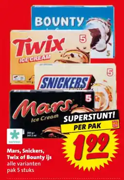 Boni Mars, Snickers, Twix of Bounty ijs aanbieding
