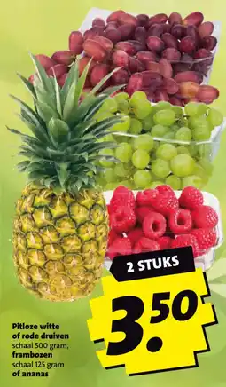 Boni pitloze witte of rode druiven frambozen of ananas aanbieding