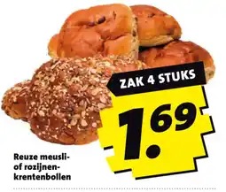 Boni Reuze meusli- of rozijnen-krentenbollen aanbieding