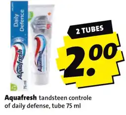 Boni Aquafresh tandsteen controle of daily defense aanbieding