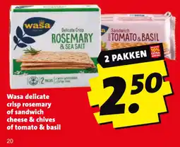 Boni Wasa delicate crisp rosemary & sea salt aanbieding