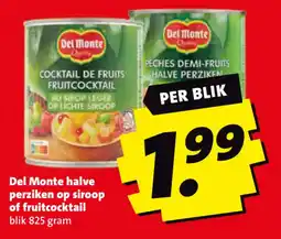 Boni Del Monte halve perziken op siroop of fruitcocktail aanbieding