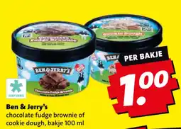 Boni Ben & Jerry's chocolate fudge brownie of cookie dough aanbieding