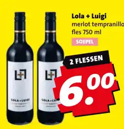Boni Lola + Luigi merlot tempranillo aanbieding