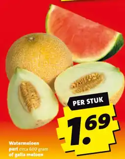 Boni watermeloen part circa 600 gram of galia meloen aanbieding