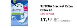 Plein.nl 3x TENA Discreet Extra Extra 20 aanbieding