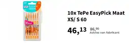 Plein.nl 10x TePe EasyPick Maat XS/ S 60 aanbieding