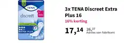 Plein.nl 3x TENA Discreet Extra Plus 16 aanbieding