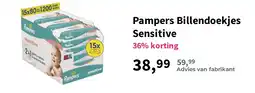 Plein.nl Pampers Billendoekjes Sensitive aanbieding