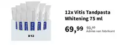 Plein.nl 12x Vitis Tandpasta Whitening 75 ml aanbieding