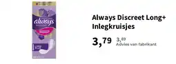 Plein.nl Always discreet long+ inlegkruisjes aanbieding