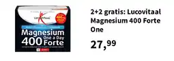 Plein.nl 2+2 gratis: Lucovitaal Magnesium 400 Forte One aanbieding