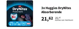Plein.nl 3x Huggies DryNites Absorberende aanbieding