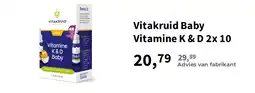 Plein.nl Vitakruid Baby Vitamine K & D 2x 10 aanbieding