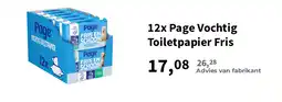 Plein.nl 12x Page Vochtig Toiletpapier Fris aanbieding