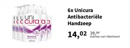 Plein.nl 6x Unicura Antibacteriële Handzeep aanbieding